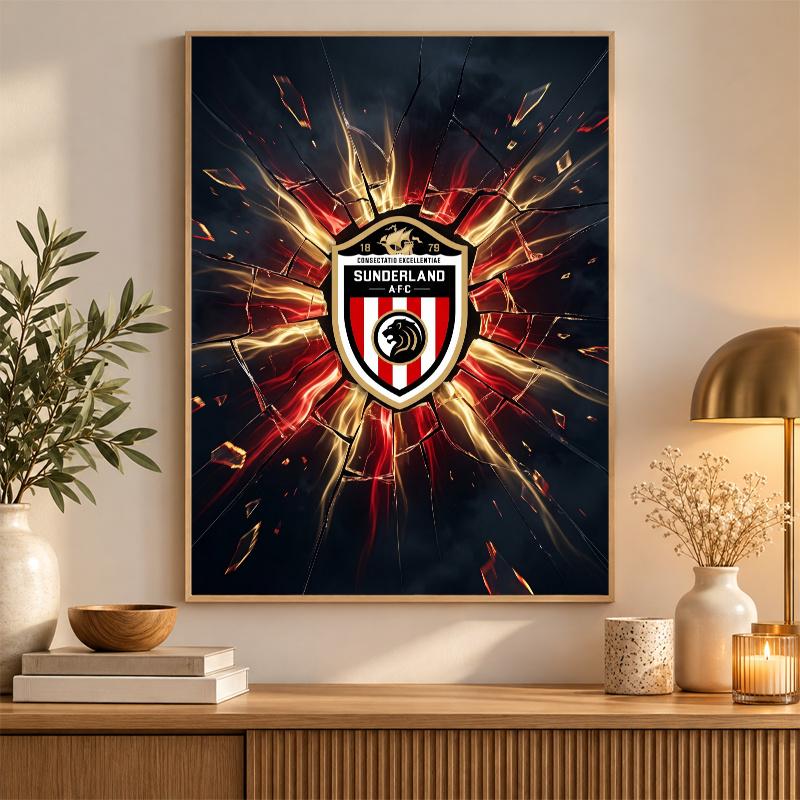 Sunderland Fußball Diamantmalerei Set 5D Vollbohrer DIY Diamantmosaik Wandkunst Heimdekoration