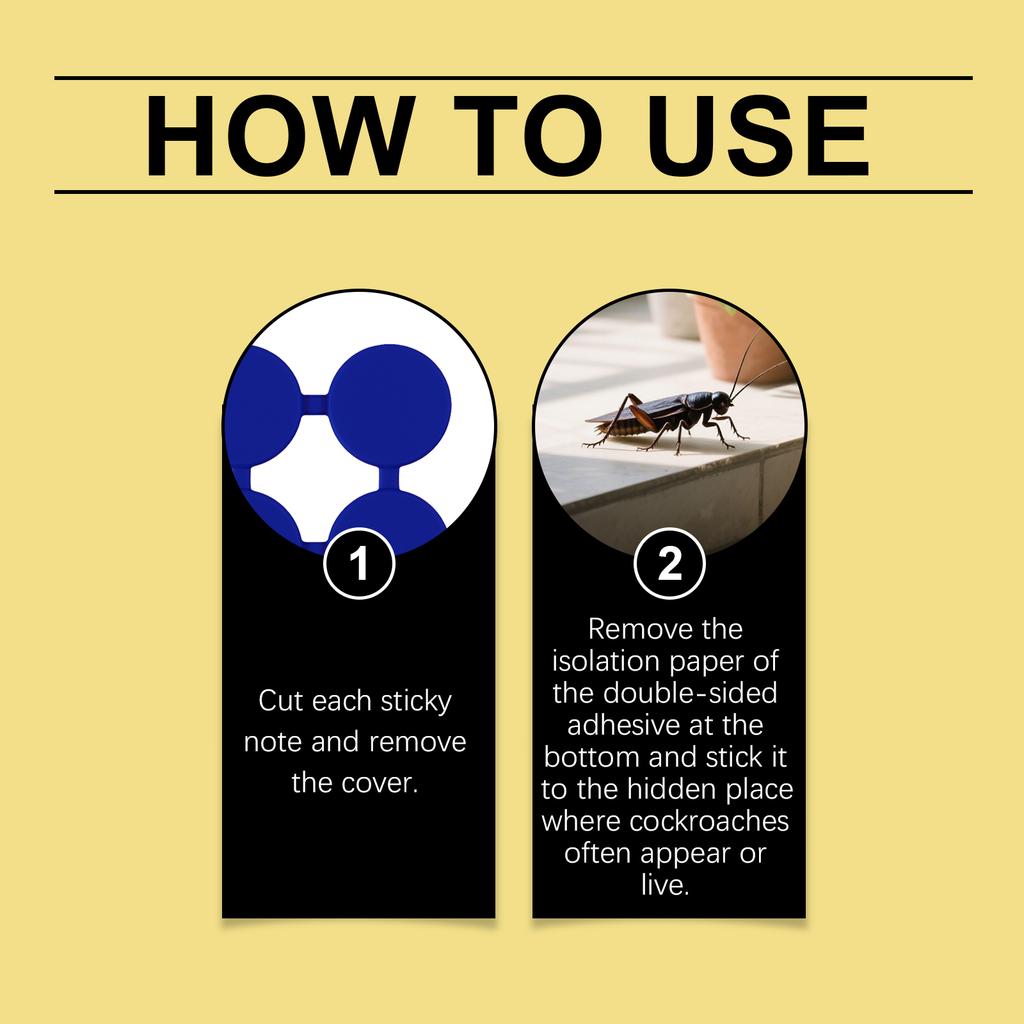 Klej na karaluchy, Gniazda karaluchów w pomieszczeniach, Domowa eksterminacja karaluchów, Naklejki na karaluchy kuchenne.