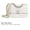 Chanel 19Bag Lambskin Shoulder Bag, Crossbody Bag Medium Women's White AS1161-B07327-10601