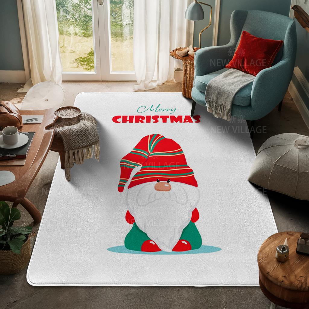House Entrance Carpet Home Door Mat Living Room Bath Foot Bathroom Non-slip Water Absorption Rugs Bath Merry Christmas Winter