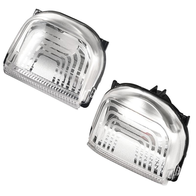 Rearview Side Mirror Light Turn Signal Lamp Cover Lens Black Trim For Mercedes-Benz Sprinter 2018-2024 9109064700 A9109064600