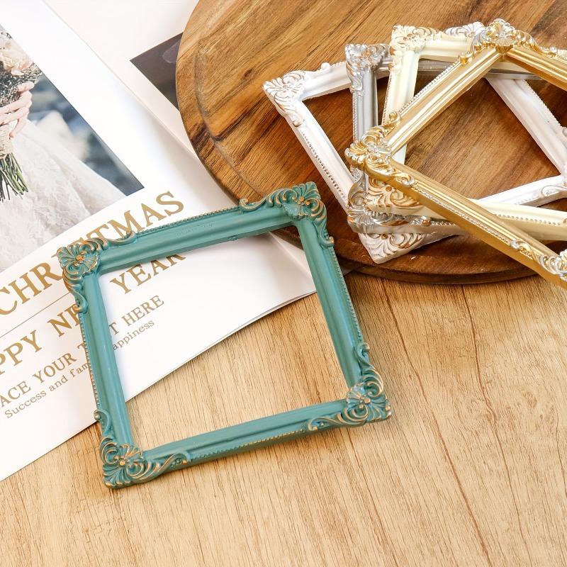 1Pc Vintage Victorian Style Square Photo Frame, Antique Design, Multi-photo Display Photo Frame, Vintage Photo Frame for Home Wedding Decoration