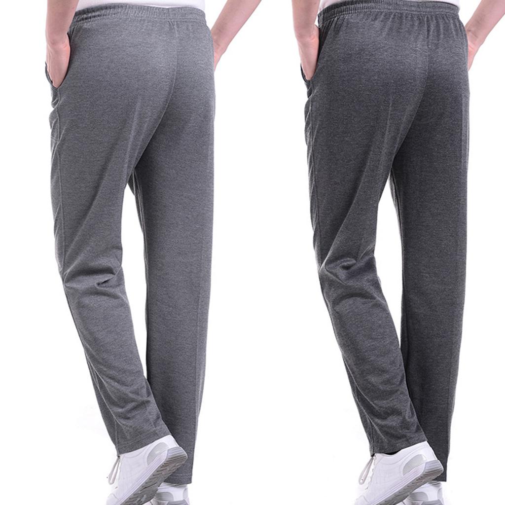Men Solid Color Loose Pants Harem Sports Sweatpants Trousers