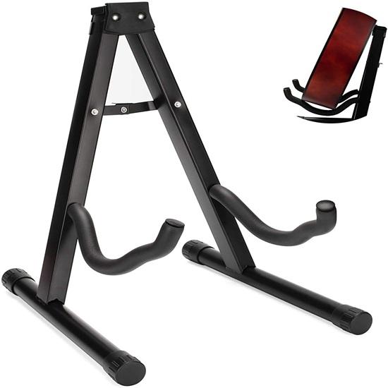39.11 Cm Metal Electric, Bass, Acoustic Guitar Folding Stand Home, Office Decor, Music Room, Perfect for Stage, Studio
