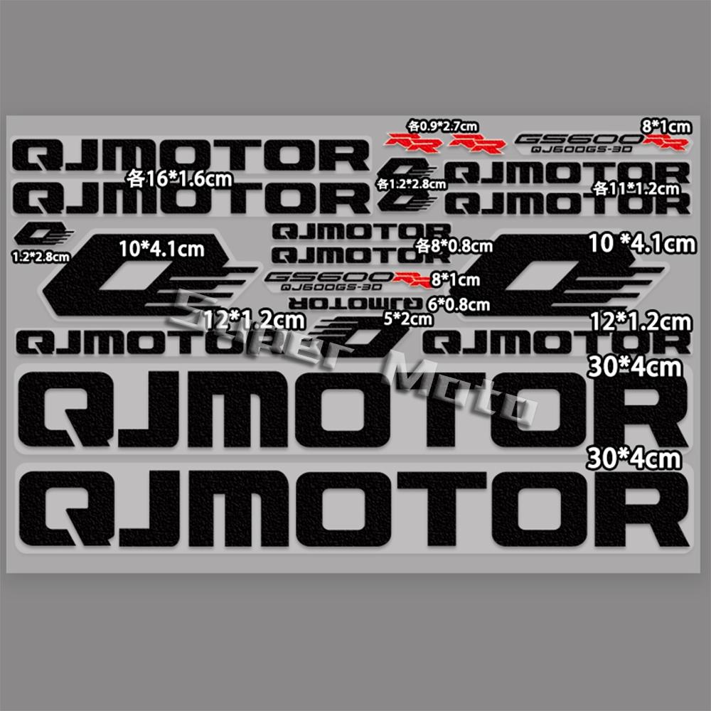 

Motorcycle UV Stickers Motocross Fairing Stereoscopic Helmet Decal Accessories For QJMOTOR QJ600GS 600RR SRK600 QJ250 400 350 чёрный