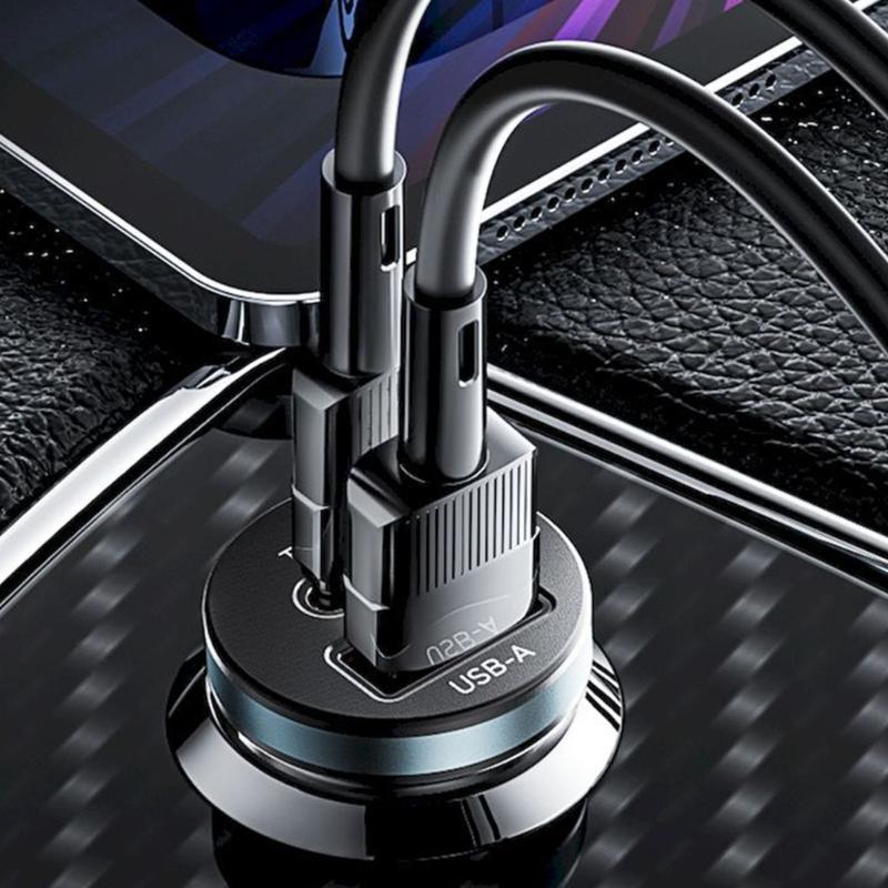 High Speeded 30W Car Smartphones Power Adapter With USB A And Type C Ports Suitable For Rapid Charging Of Mobile Devices