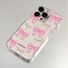 Sweet Pink Bow for iPhone17promax iPhone 16 Case 14/13 Girl Heart 15