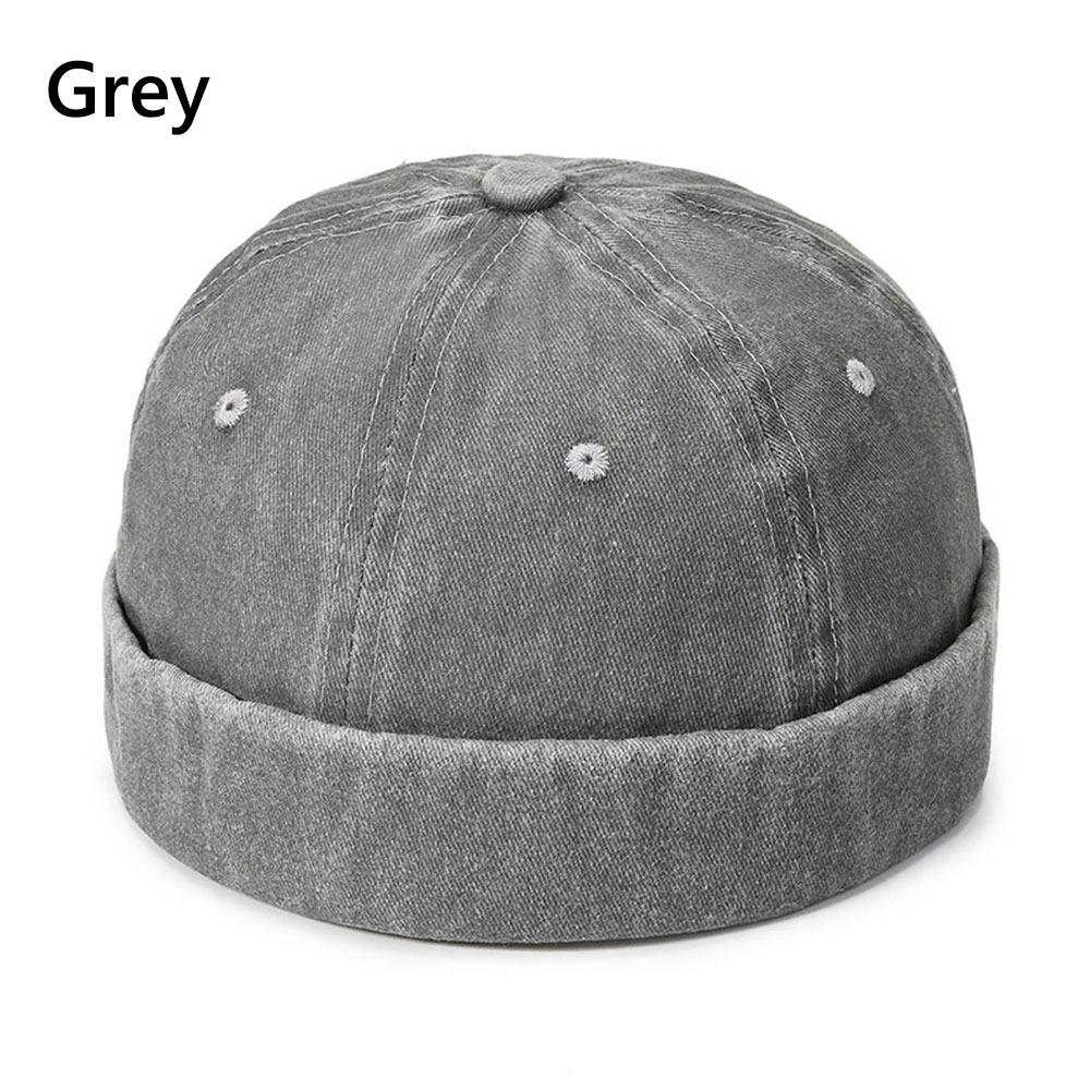 Einfarbige randlose Dockermütze Baumwolle Randlose Mütze Vintage Hip Hop Mütze Junge Mädchen