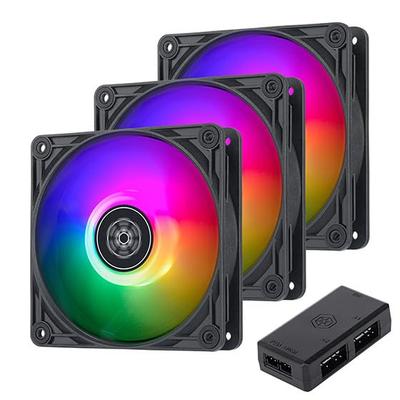 SilverStone Case Fan 120mm Pack of 3 ARGB Fan SST-VS120B-ARGB-3PK