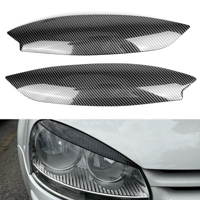 VW GOLF 5 MK5 Volkswagen Golf5 2005-2007 İçin Araba Far Kaşları Göz Kapakları Kapağı Karbon Fiber Etiket Dekoratif Aksesuarlar