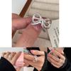 Elegant Open Adjustable Copper Bowknot Ring For Women With Unique Geometric Design