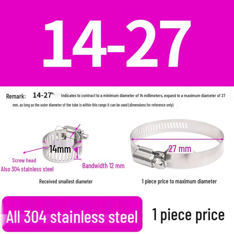 Alliance 304 Stainless Steel American Style Hose Clamp
