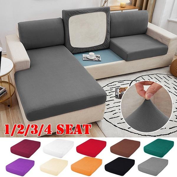 

Эластичный чехол на подушку дивана однотонный универсальный чехол для дивана полная защита чехол на диван сезонное использование Enlarge size-2seat оранжевый