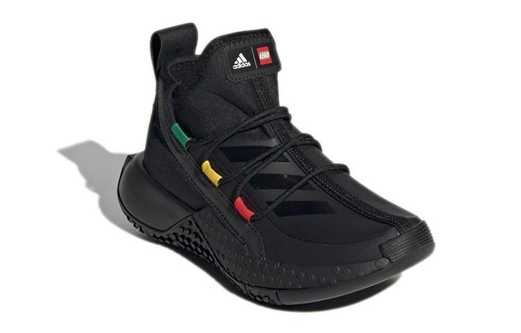 LEGO X Adidas Sport Mid K Abrasion Resistant Breathable Mid Top Kids' Running Shoes Carbon Black Kids' FZ5504