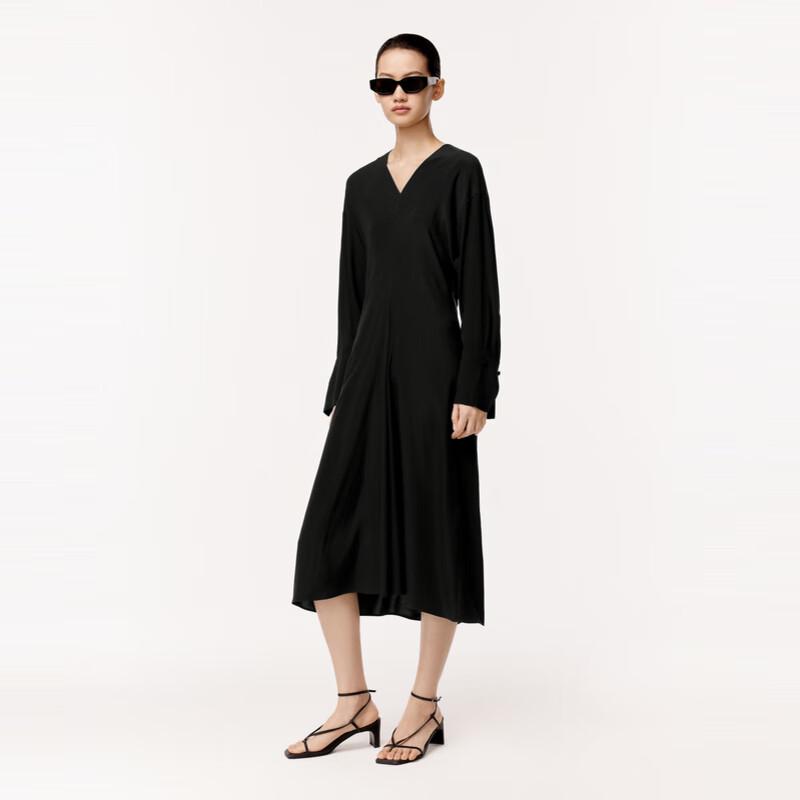 LESS 2024 Spring V-Neck Pullover Dress