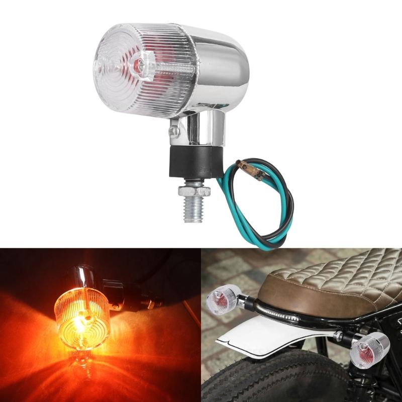Retro Mini Turn Signal Lamp Indicator Compact Size Simple Wiring Universal Compatibility For Small And Cruiser Motorcycles