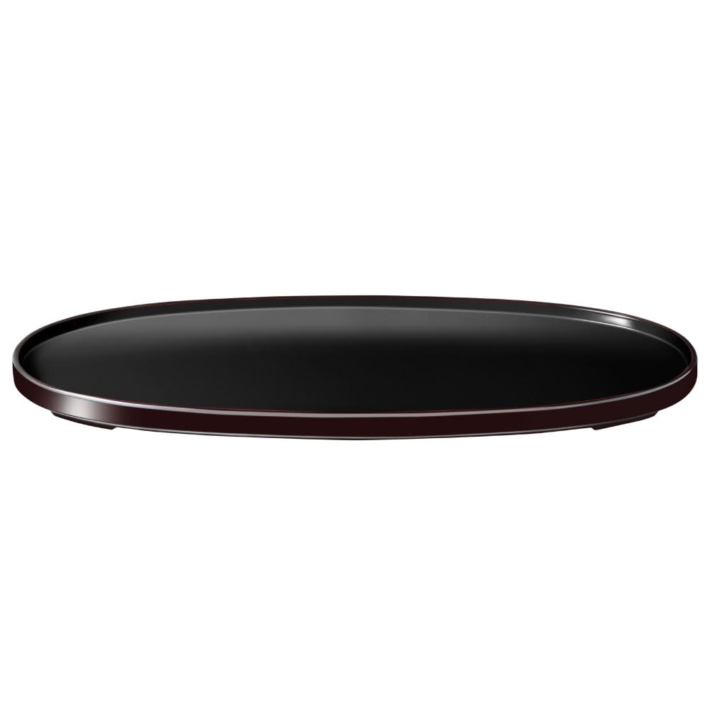 

Echizen Lacquerware Oval Hare to 30cm Wide x 16cm Deep x Made in Echizen Small Mini &NE Tray, Ke, Black, 1.5cm High, Japan, Lacquerware, Tray,