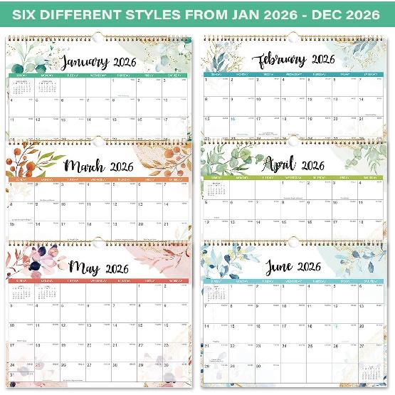2026 Calendar - 2026 Wall Calendar from July 2025 to December 2026, 11.6''x14.8'', 2026 Wall Calendar 18 Months with Large Blocks for Writing,
