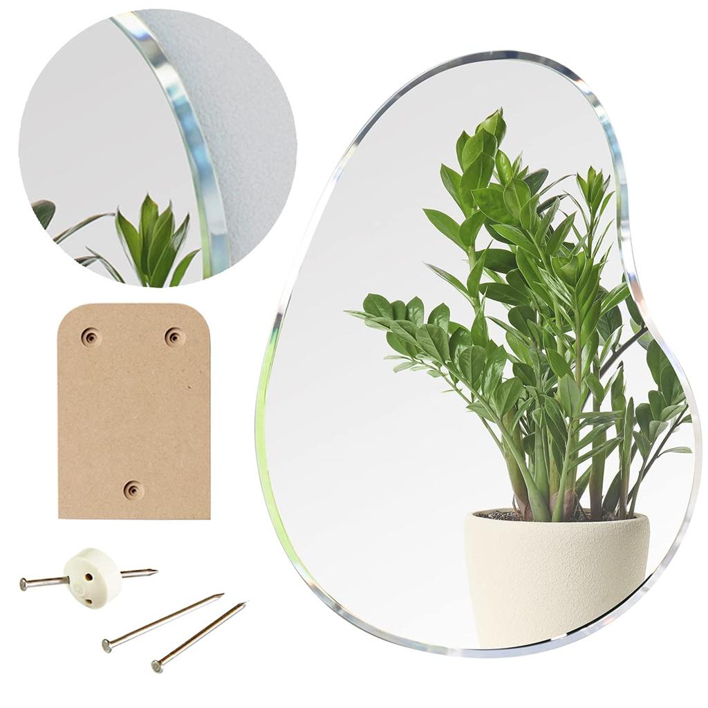 Muramatsu Kagami Store Made in Japan Mirror Wall Hanging Korean Design 50 x 68cm Tools Included Compatible Paste Design Crystal Cloud [Rental Mirror]