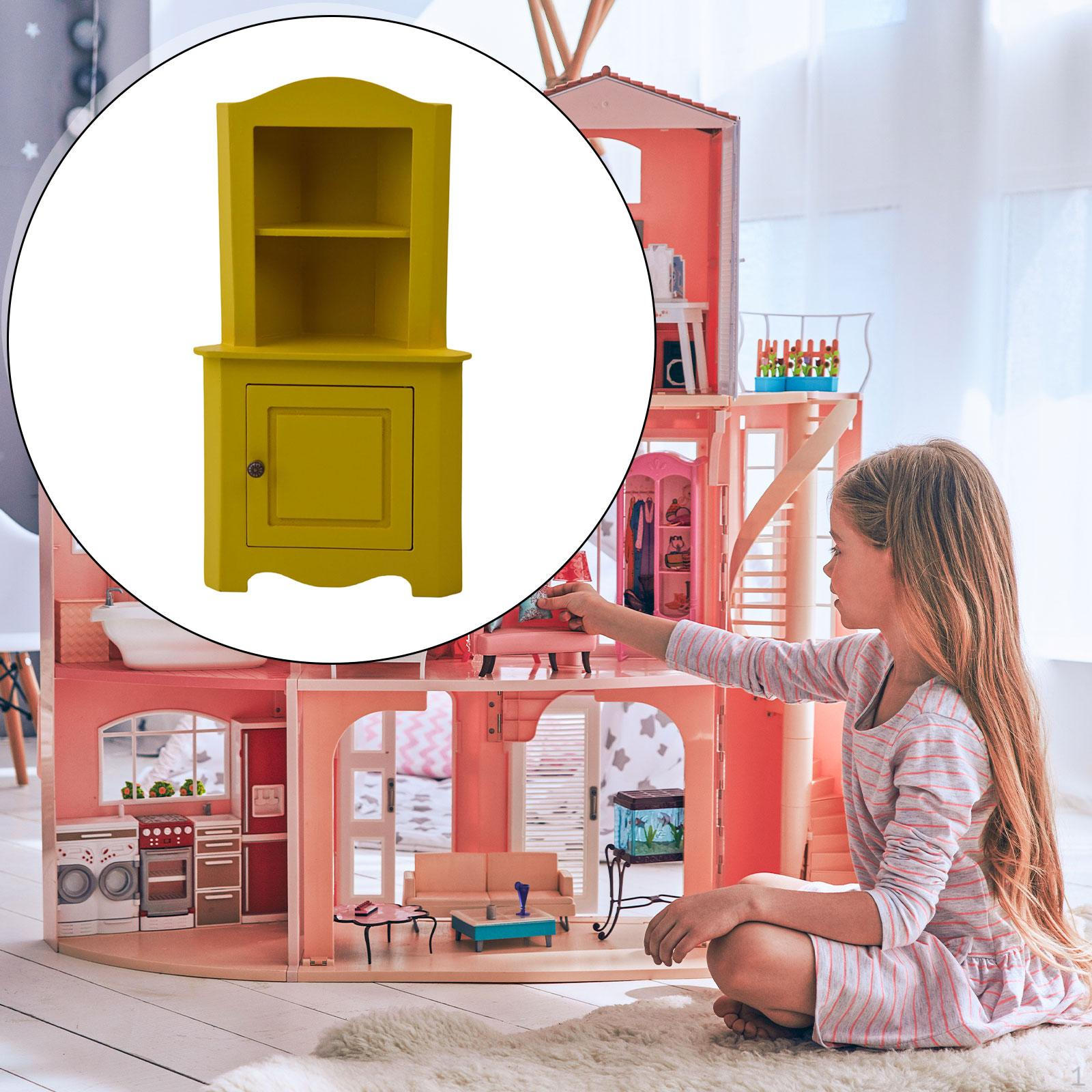 

1/6 кукольный домик шкаф имитация аксессуары игрушка кукла украшения мини модель для спальни жёлтый