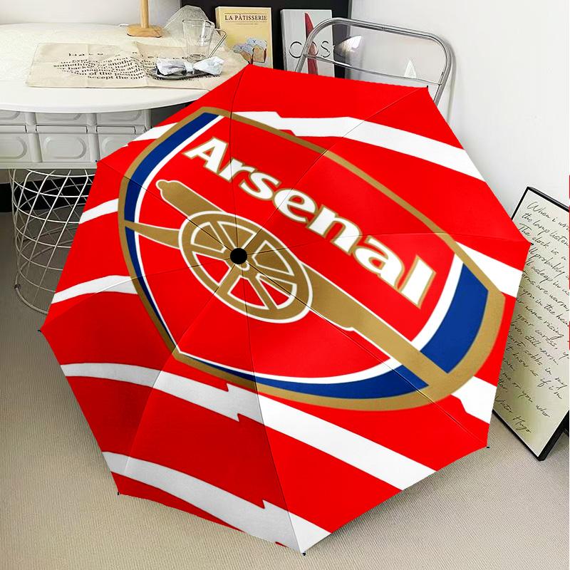 1PC Arsenal Football Club Crest Printed Umbrella Folding umbrella, automatic umbrella 8-Frame for Travel, camping Fan gifts Christmas Gifts