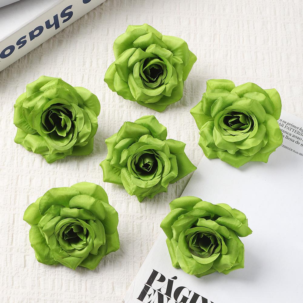 Rose Hair Accessory 9cm Artificial Flower Hair Clip Flower Brooch Bride's Headwear for Party Garden Home Decoration Wedding Deco
