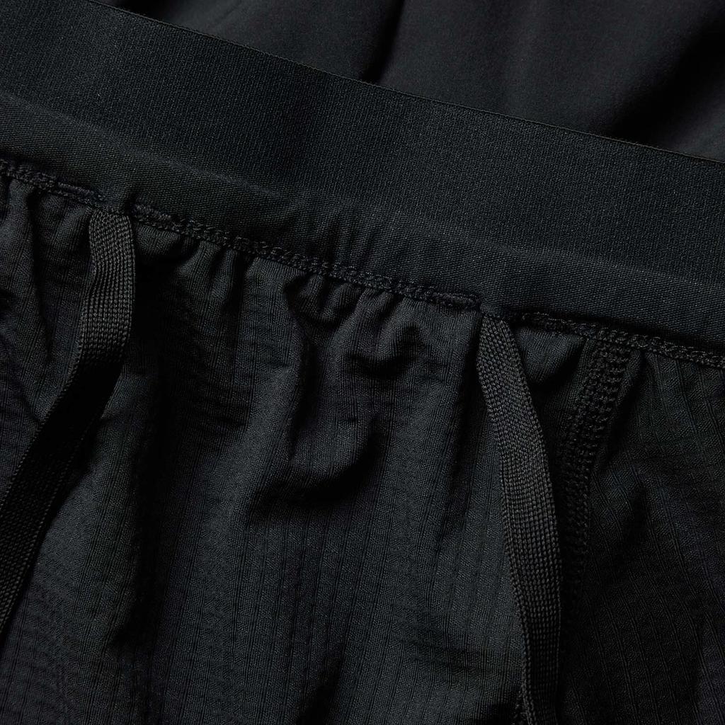 Li Ning Running Series Solid Color Mid Waist Comfortable Breathable Versatile Two In One Sports Shorts Men Shorts Black AKSU511-1
