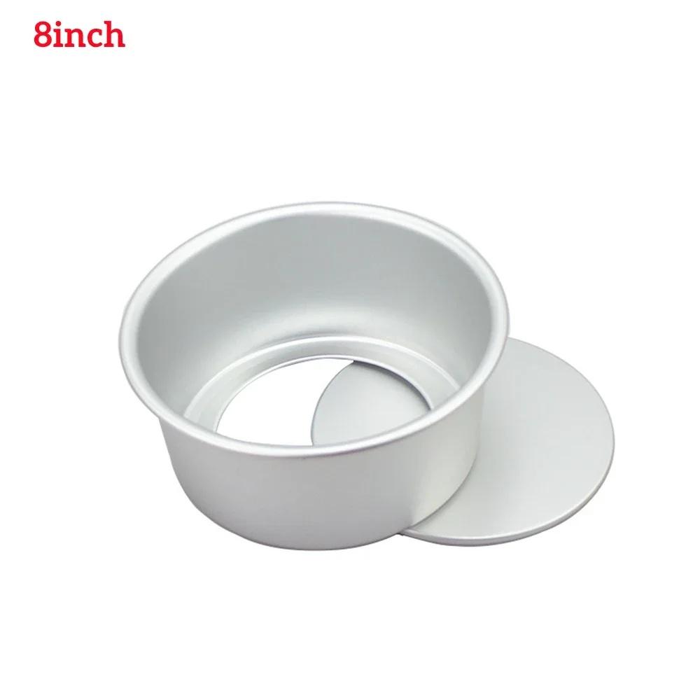 1/3pcs Round Aluminum Cake Molud with Removable Bottom 4/6/8/10inch Hard Anodized Aluminum Cake Mold Non-stick Cake Pan Bakeware