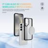For Samsung Galaxy S25+ Case Lens Frame Kickstand TPU+Acrylic Protective Phone Cover