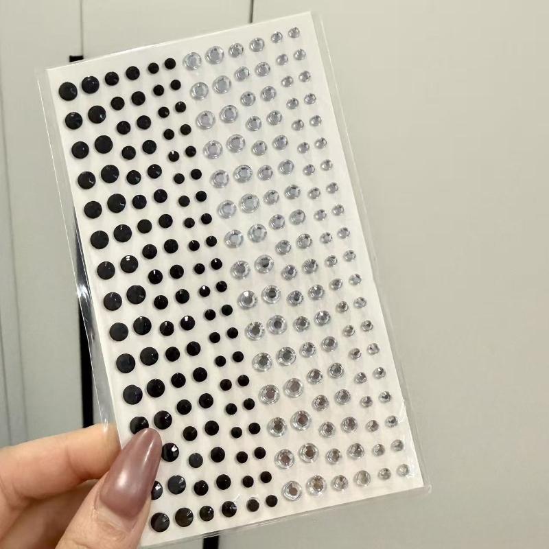 Vackra Glänsande Kristall Strass Pärla Stjärna 3D Klistermärken Scrapbok Telefonfodral DIY Dekorationer Dansuppvisning Smink Ansiktsklistermärken