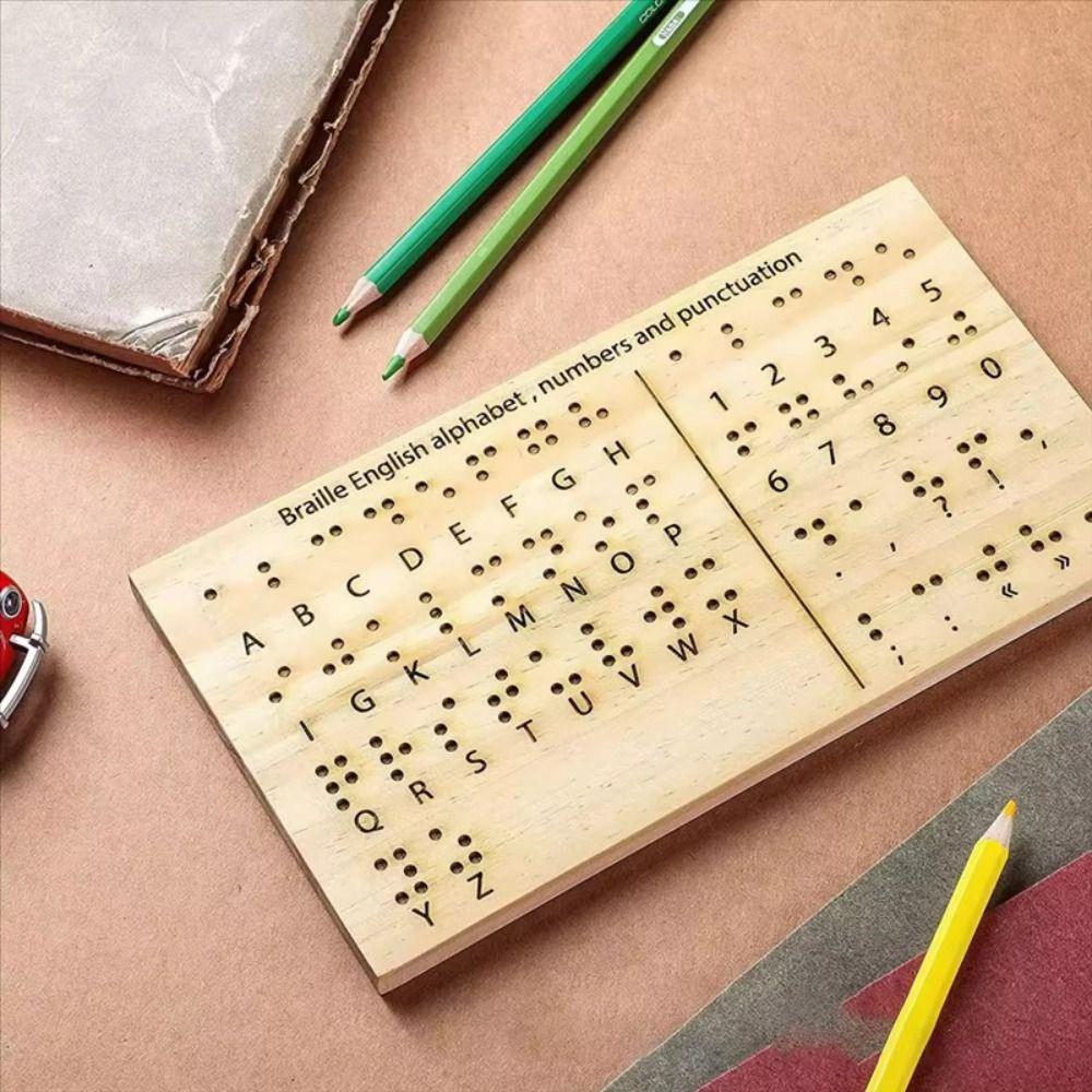 Lightweight Braille Board Compact Size Teaching Aid Portable Educational Tool Touch Based
