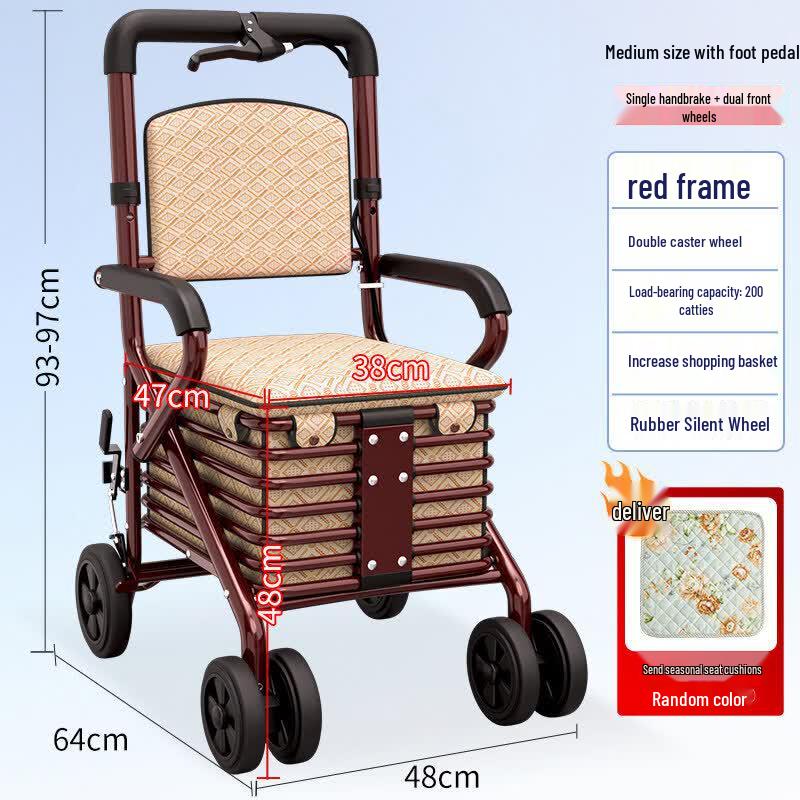 Foldable Mobility Walker with Seat