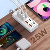 8 In 1 USB Steckdose 25W USB TYPE C Steckdosenleiste Ladestation Verteiler Für Tablet Laptop Mobiltelefone