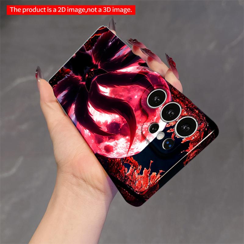 2DFlat Samsung Phone Case Red Moon Fox Guardian Wallpaper Applicable To Galaxy S22 S23 S24 S25ULTRA S26 A12 A13 A14 A15 A16