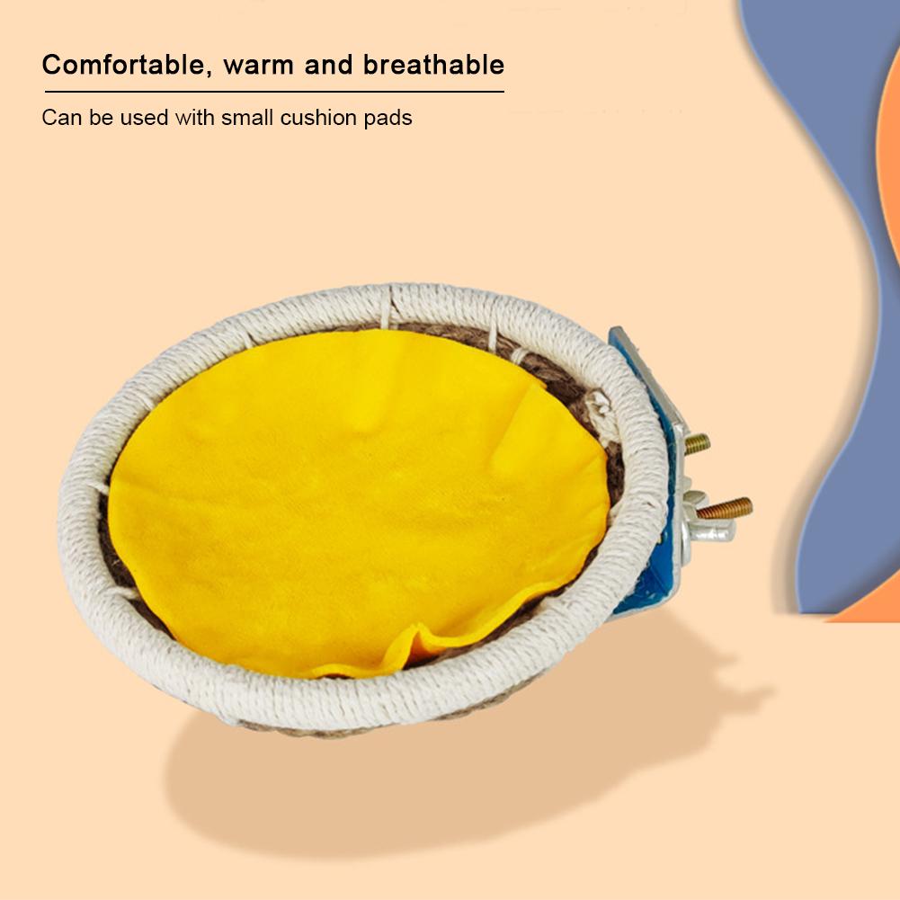 Handgefertigtes Baumwollseil Vogelnest Taubenhaus Nest Vogelkäfig Outdoor Dekorativ Gewebt Hängendes Papageiennest