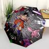 1 PC Automatic Folding Umbrella - Son Goku Pattern Portable Foldable Design With 8 Ribs Christmas Birthday Gifts