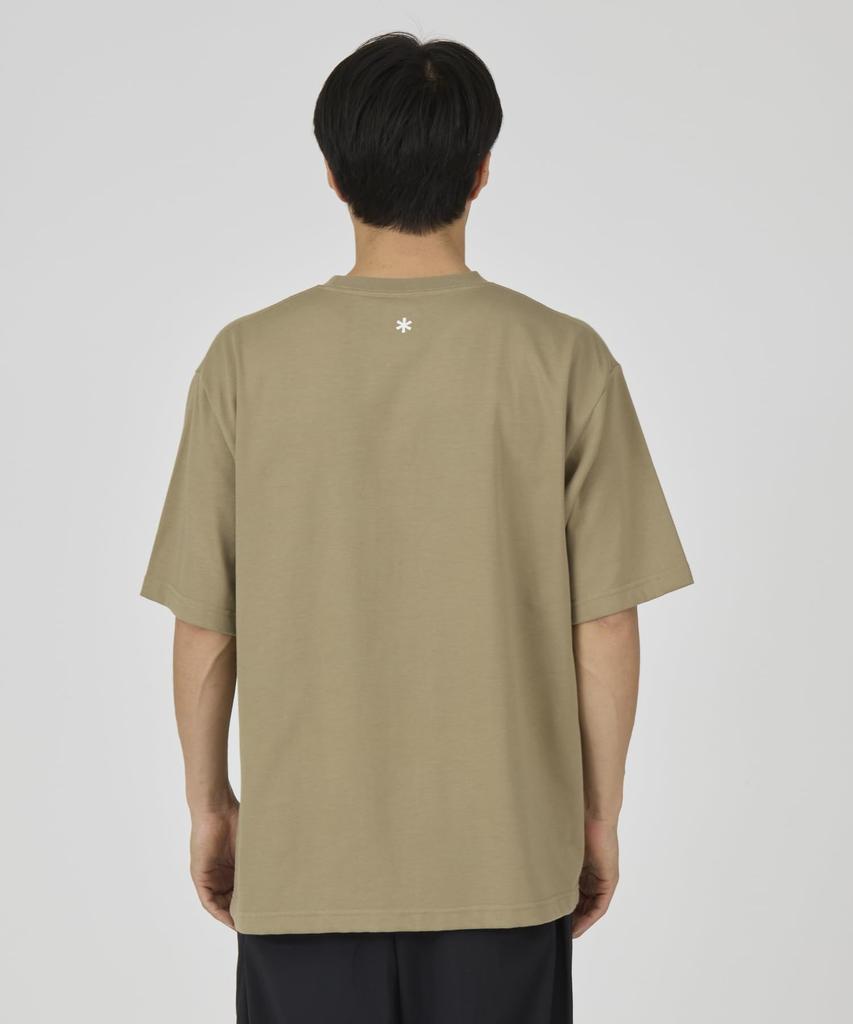 Snow Peak New Standard Logo Short Dark XL T-Shirt NSD-TS-25AU003, Sleeve, Men's/Women's, Beige,