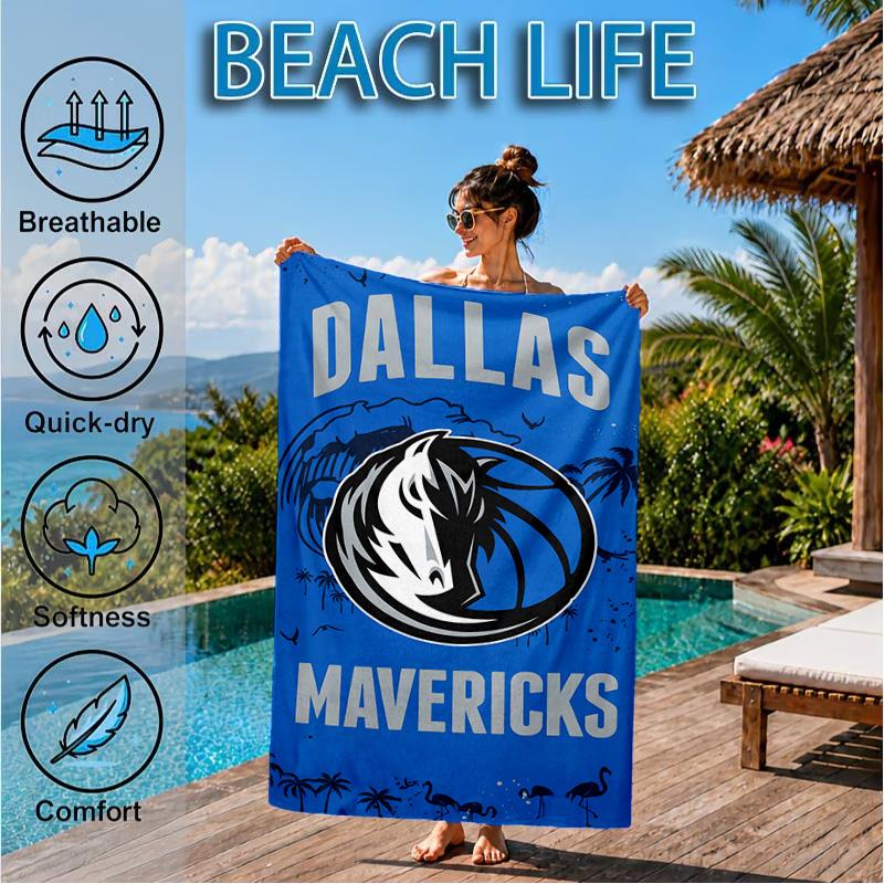 MAVERICKS LOGO Beach Towel, Microfiber Beach Towel, Perfect For Pool, Beach, Travel, Home Decor Beach Party Fan gifts