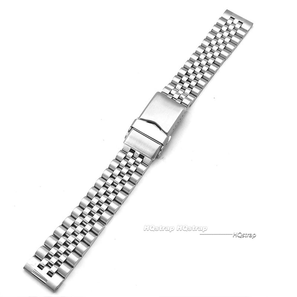 Solid Stainless Steel Watchband for Seiko Quick Fit Bracelet for Jubilee Solid Buckle Screw Link 20mm 22mm Men Watch Accessories