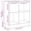 Vinyl Record Cabinet Black Oak Effect 85 x 38 x 89 cm