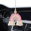Macrame Charm Hanging Ornament Bohemian Pendant for Apartment Bedroom Pink