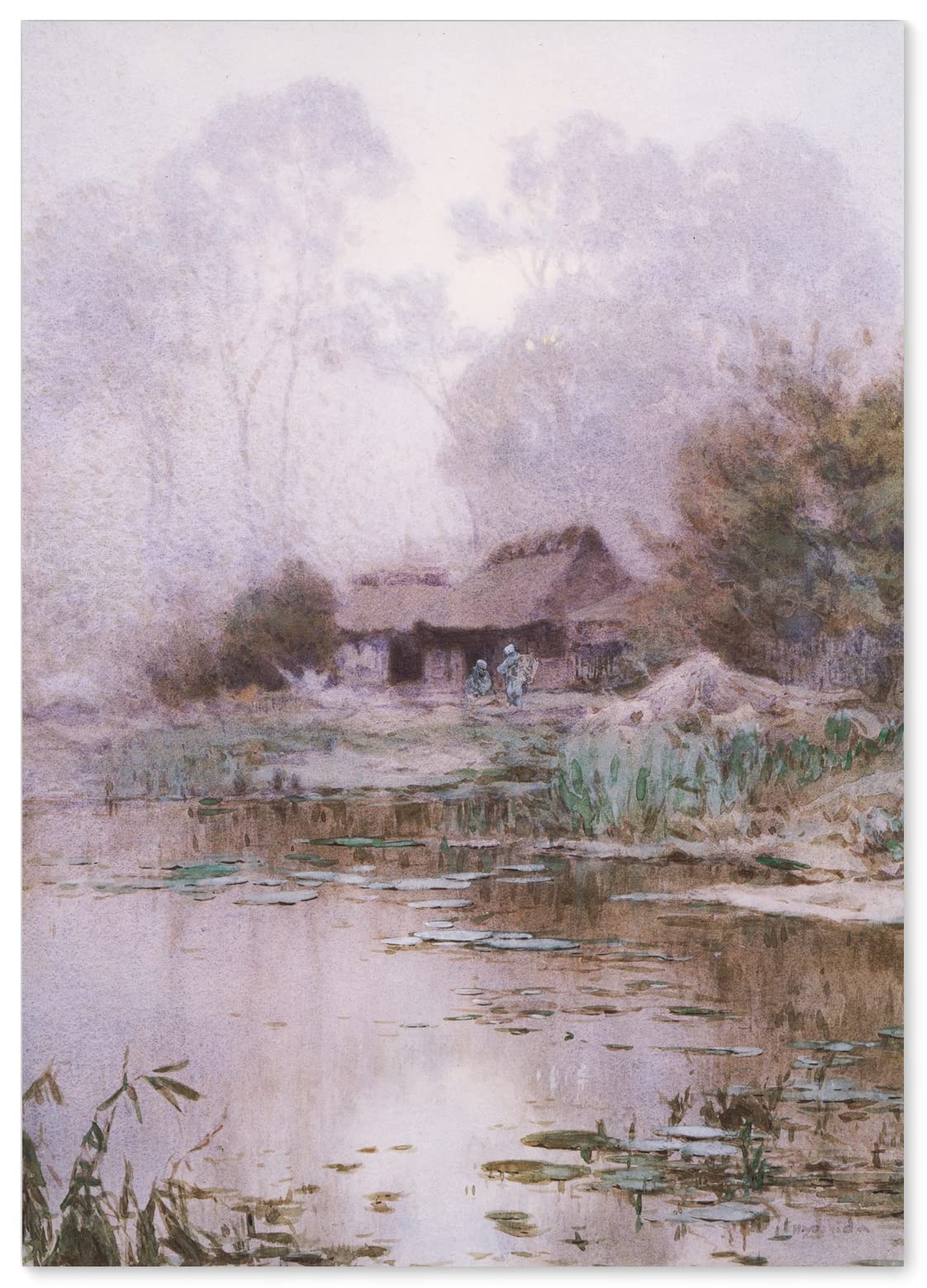 

Репродукция плаката Хироси Ёсиды «Утренний туман» (Японская живопись) Размер A3 [Сделано в Японии] [Обои для интерьера] Живопись Обои Постер