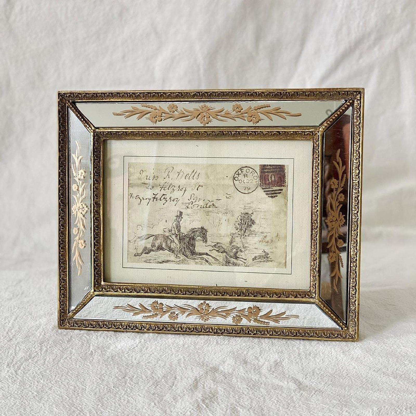 

Декоративная рамка для фотографий, зеркальное настенное искусство, держатель для дисплея в деревенском стиле 7inch