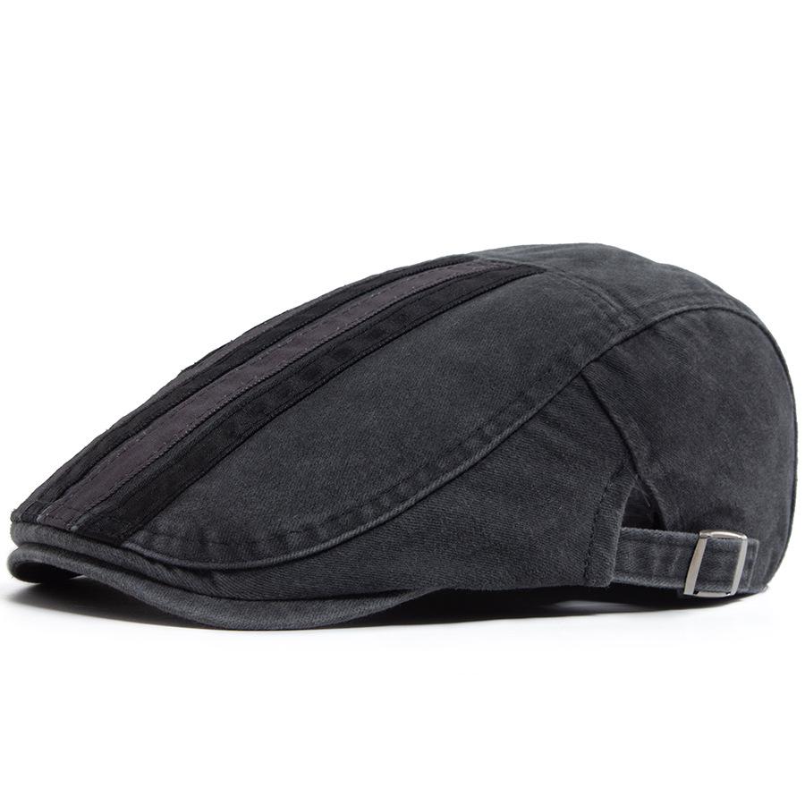 Prana stara czapka z daszkiem męska pięciopasmowa patchworkowa retro beret casualowa czapka