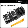 35750-TVA-H11 Front Left Master Power Window Switch Glass Lifter Button for Honda Accord - Pire 2018- Driver Side
