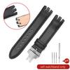 Für Swatch Yts401 402403g Wasserdicht Schweißfest Bogenförmige Schnittstelle Uhrenarmband Zubehör 20mm Echtes Leder Uhrenarmband