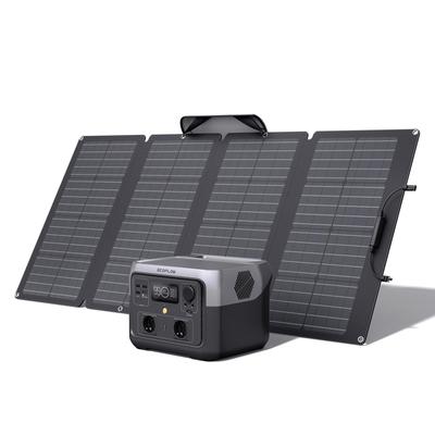 ECOFLOW RIVER 2 MAX Powerstation mit tragbarem 160-W-Solarpanel