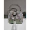 2026 Womens Crystal-Embellished Crossbody Bag Fringe Detail Small Square Shoulder No Top Handle