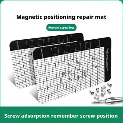 Magnetische Schraubenmatte Gedächtniskarte Arbeitsunterlage Halter für kleine Schrauben Werkzeugunterlage für Präzisions-DIY für Handy-Reparatur Plattenmatte
