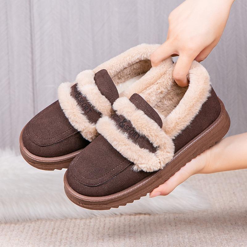 Winter new velvet thickened shoes soft-soled non-slip snow boots Beijing cloth shoes women's warm and comfortable cotton shoes